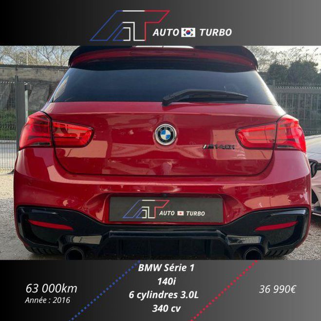 BMW Serie 1 (F21/F20) M140IA 340CH 5P Rouge de 2016
