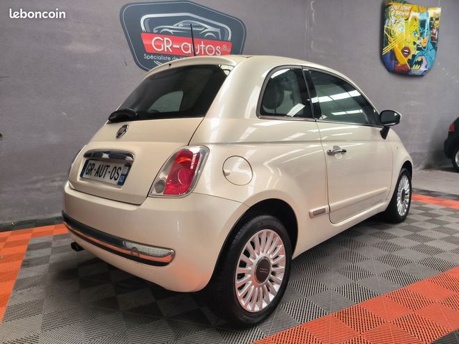 Fiat 500 1.2 Lounge 69cv 56.000kms Toit Vitr pan Blanc de 2013