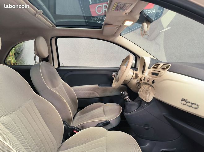 Fiat 500 1.2 Lounge 69cv 56.000kms Toit Vitr pan Blanc de 2013