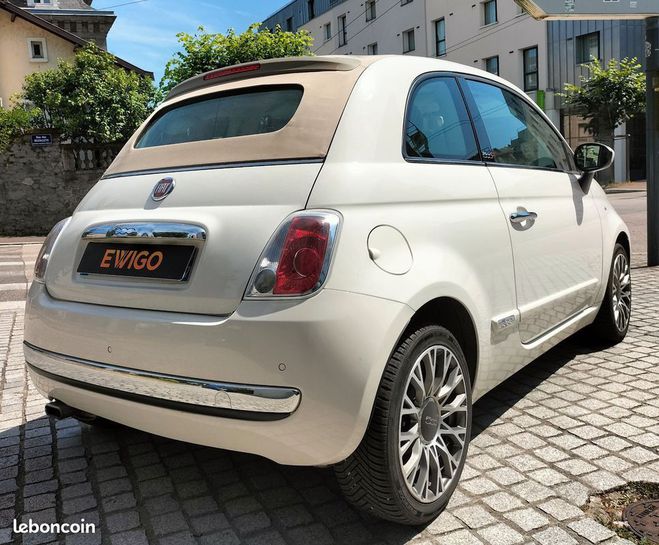 Fiat 500 cabriolet 1.3 mjt 95 lounge start-stop Blanc de 2015
