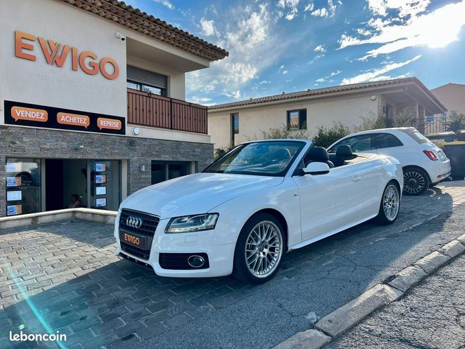 Audi A5 cabriolet 2.0 tfsi 211ch quattro sline s Blanc de 2010