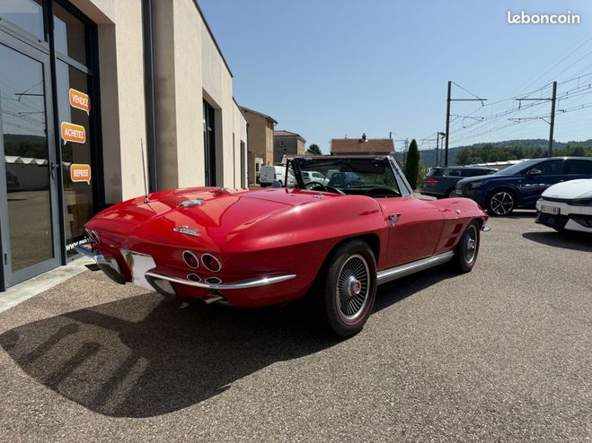 Chevrolet Corvette sting ray cabriolet v8 327ci boite manue Rouge de 1964