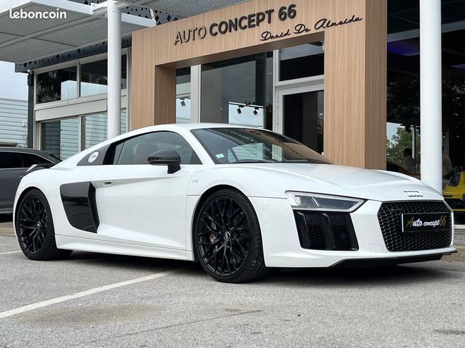 Cliquer pour voir la photo suivante Audi R8 Phase 2 5.2 V10 PLUS Quattro 610ch Stron Blanc de 2015