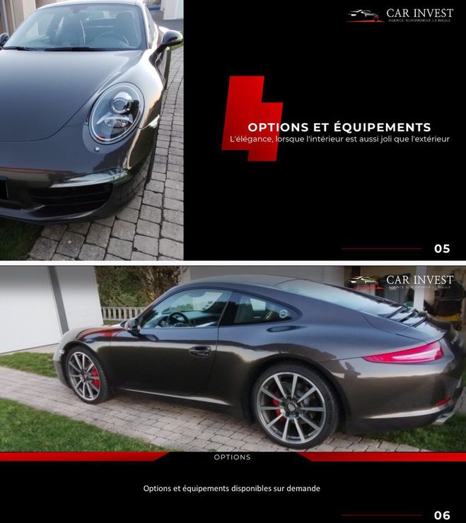 Porsche 911 TYPE 991carreras S 400CV Brun de 2012