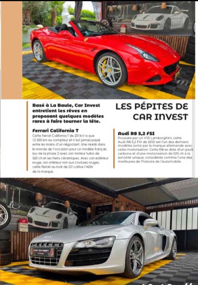 Audi R8 5.2fsi carbone V10 Bt R Tronic 2012 entr Gris de 2012