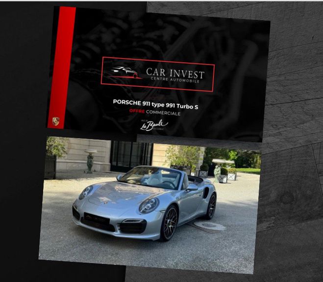 Cliquer pour voir la photo suivante Porsche 911 Type 991 turbo S 4.0 L CAB PDK revision Gris Anthracite de 2014