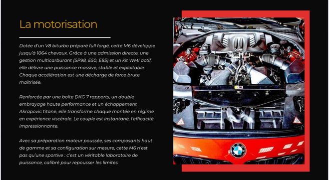 BMW M6 Coup� Stage 3 plus V8 biturbos projet 10 Orange de 2016