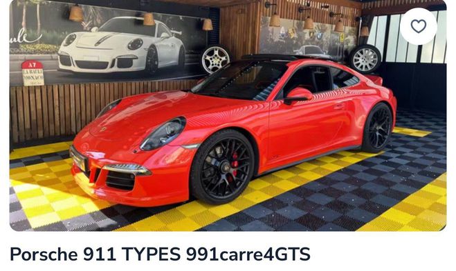 Porsche 911 Type 991 gts config, exceptionnel Orange de 2015
