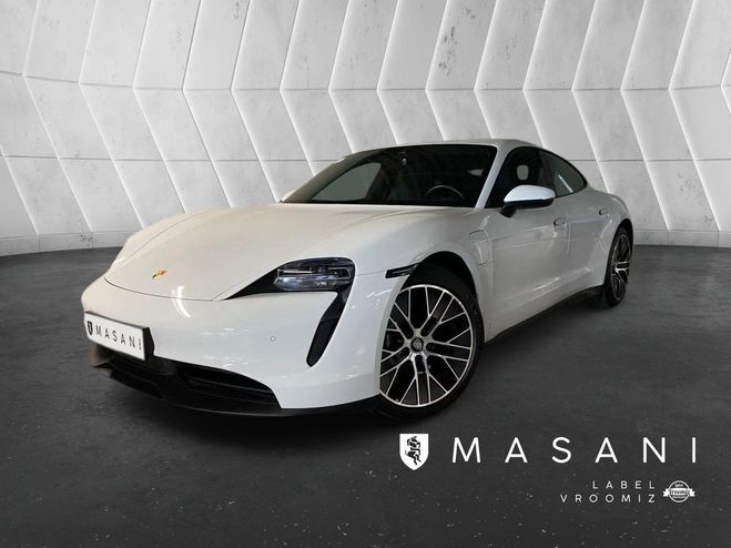 Porsche Taycan 476ch pompe range ge-volant chauf. Blanc de 2021