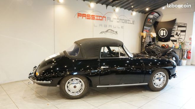 Porsche 356 C cabriolet REUTTER, 01-1964-15500m, Mat Noir de 1964