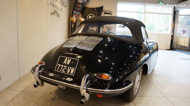Porsche 356 C cabriolet REUTTER, 01-1964-15500m, Mat Noir de 1964