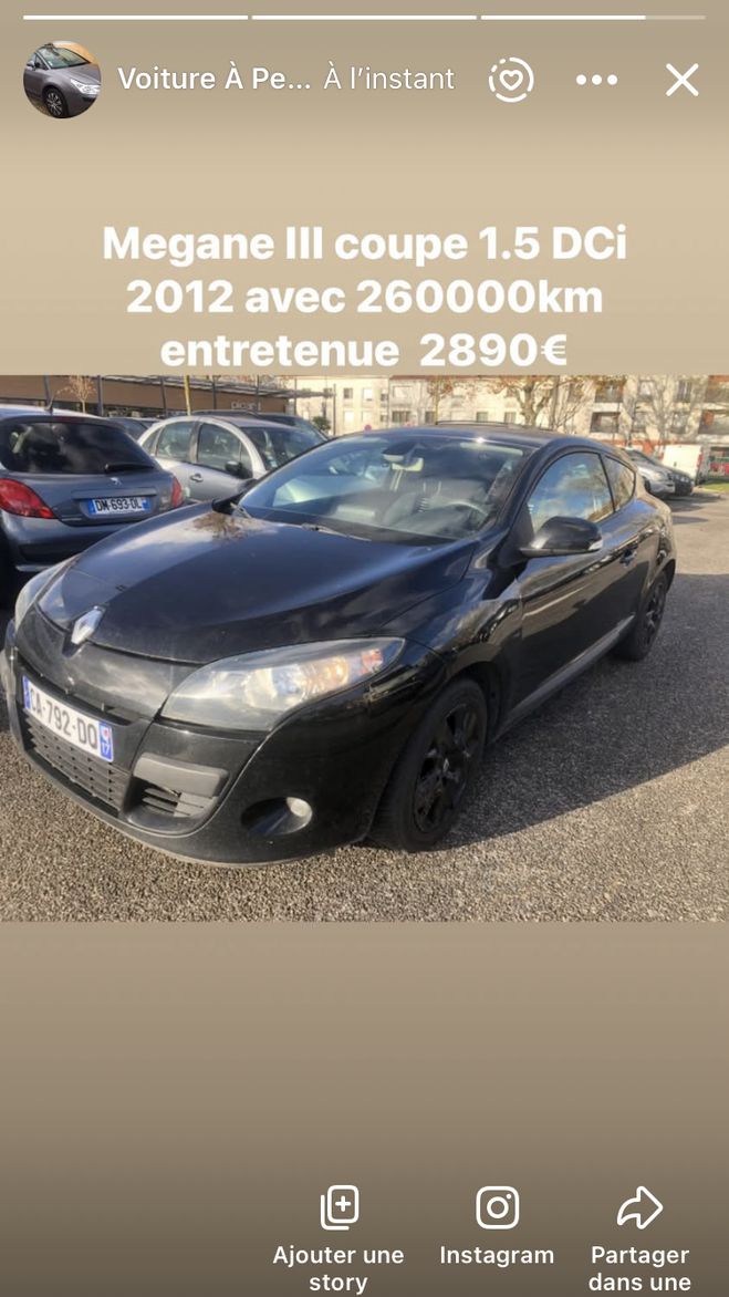 Renault Megane III Coupe 1.5 DCi 2012 eco 2890  de 2012