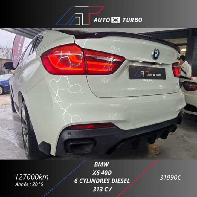 BMW X6 (F16) XDRIVE 40DA 313CH M SPORT / HARMAN Blanc de 2016