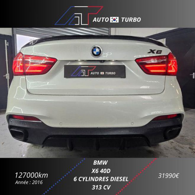 BMW X6 (F16) XDRIVE 40DA 313CH M SPORT / HARMAN Blanc de 2016
