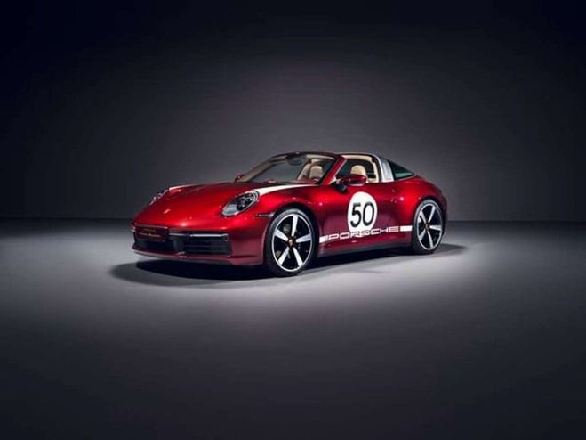 Porsche 911 992 TARGA 4S PDK HERITAGE EDITION Rouge Mtallis de 