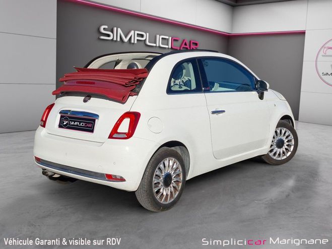 Fiat 500 C MY17 1.2 69 ch Lounge / Toit panoramiq Blanc de 2017