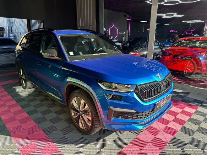 Skoda Kodiaq 2.0 TDI 150 SCR DSG7 4x4 7pl Sportline ~ Bleu de 2022