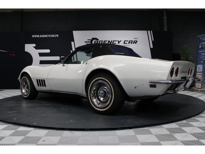 Chevrolet Corvette C3 5.3 V8 BVA CABRIOLET BLANC de 1968
