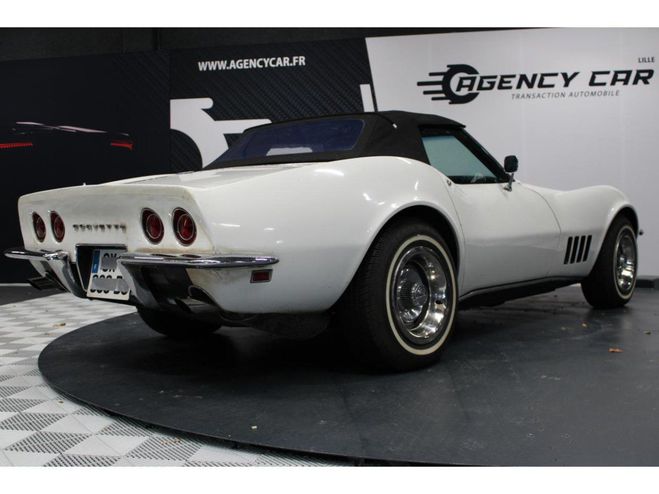 Chevrolet Corvette C3 5.3 V8 BVA CABRIOLET BLANC de 1968