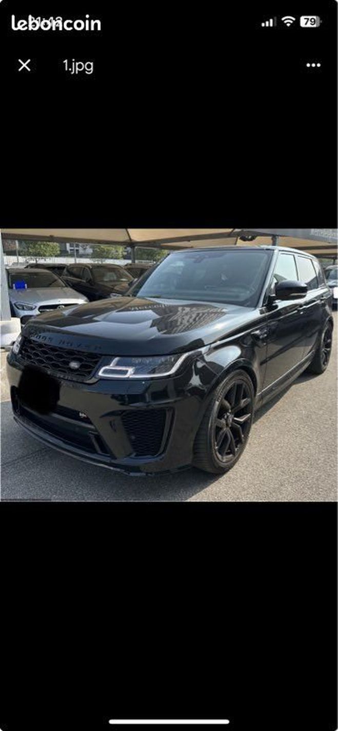 Land rover Range Rover Sport Landrover 5,0 v8 svr 575 ch phase  Noir de 2020