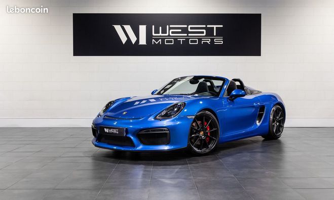 Cliquer pour voir la photo suivante Porsche Boxster Spyder 981 3.8 375 ? Immat France Chrono Bleu de 2016