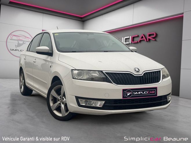 Skoda Rapid 1.6 TDI 90 ch CR FAP Green Tec Elegance  Blanc de 2014