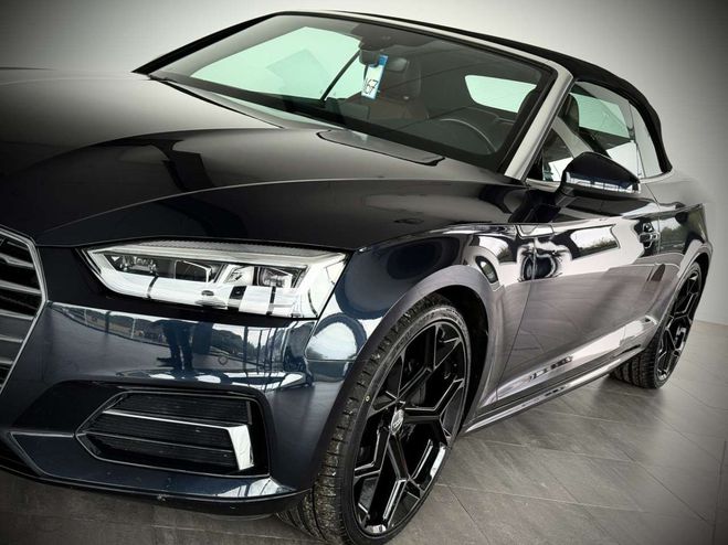 Audi A5 CABRIOLET 2.0TDi SPORT-GPS-CUIR-PDC-ATTE Bleu M�tallis� de 