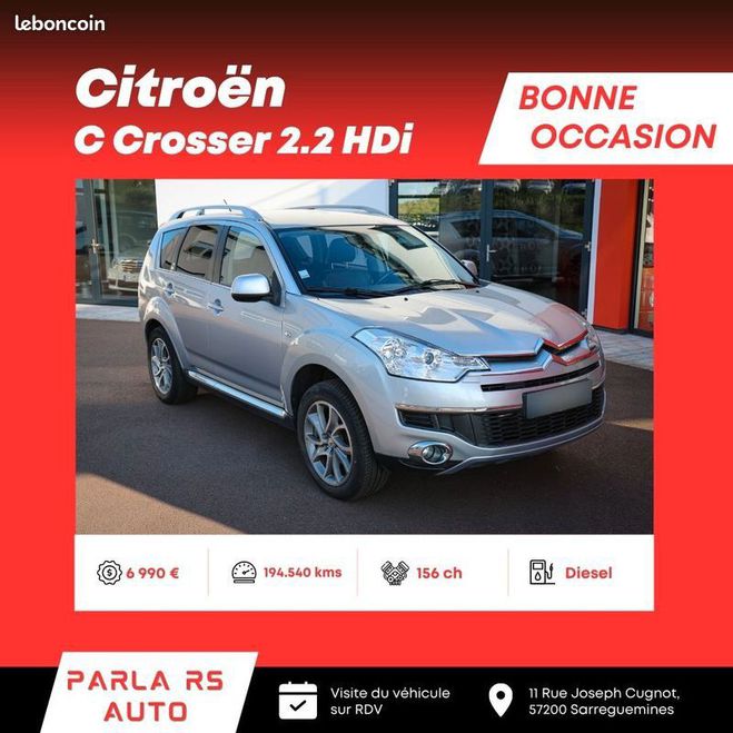 Citroen C Crosser C 2.2 HDi 16V 4WD 7 places 156ch Gris de 2008