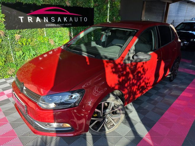 Volkswagen Polo 5 1.2 TSIi 90 ch CONFORTLINE ~ Climatisa Rouge de 2014