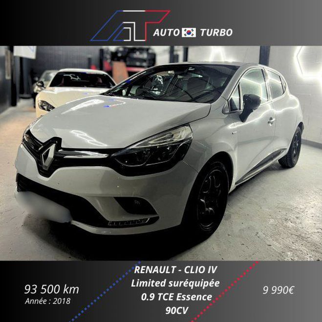 Renault Clio IV 0.9 TCE 90CH ENERGY LIMITED 5P Blanc de 2018