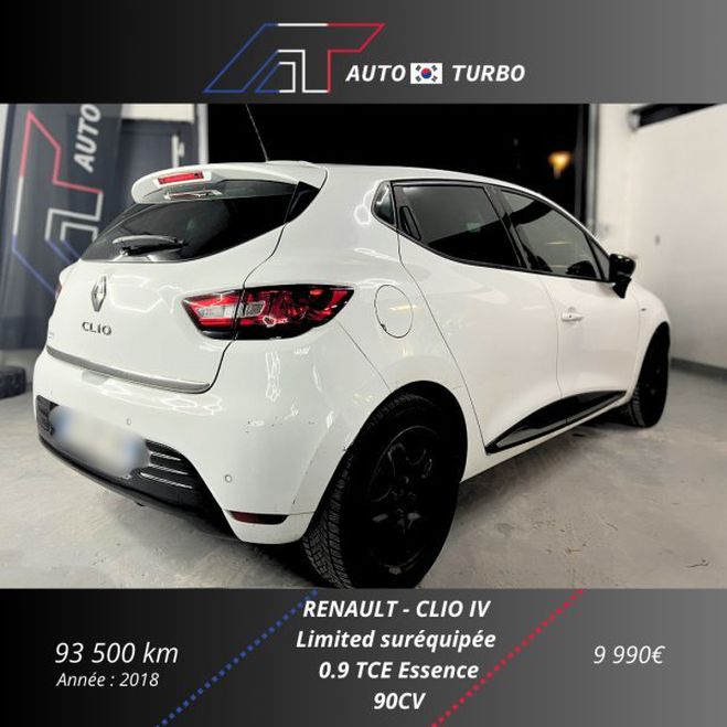 Renault Clio IV 0.9 TCE 90CH ENERGY LIMITED 5P Blanc de 2018