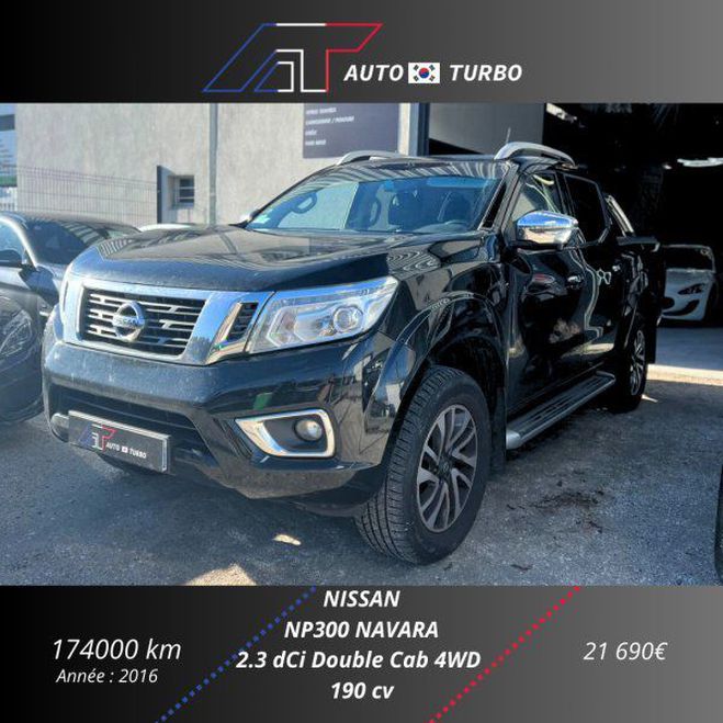 Nissan Np300 NAVARA 2.3 DCI 190CH DOUBLE-CAB TEKNA Noir de 2016