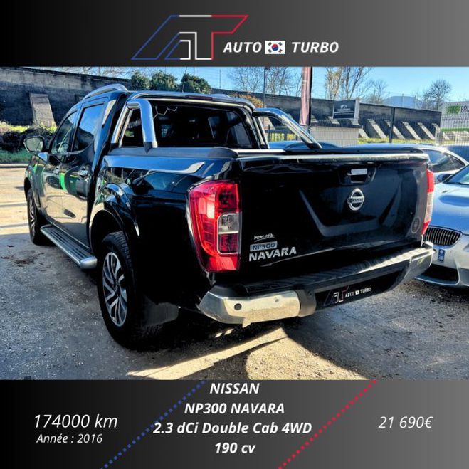Nissan Np300 NAVARA 2.3 DCI 190CH DOUBLE-CAB TEKNA Noir de 2016