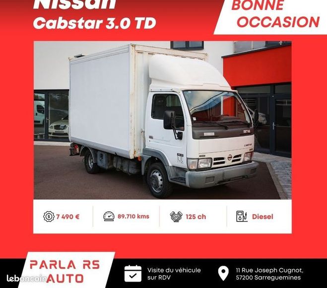 Nissan Cabstar 3.0td 125ch hayon �lectrique Blanc de 2000