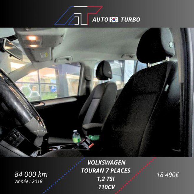 Volkswagen Touran 1.2 TSI 110CH BLUEMOTION TECHNOLOGY TREN Inc de 2018