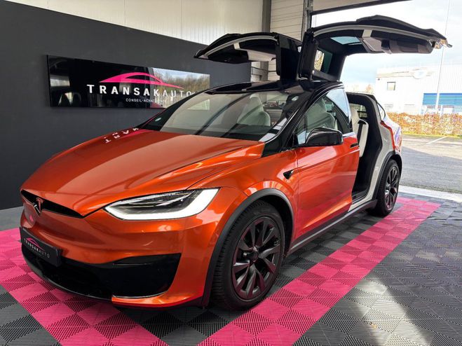 Tesla Model X Dual-Motor AWD 7 Places ( Covering Orang Blanc de 2023