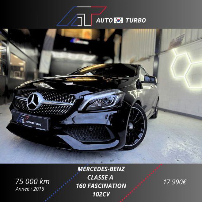 Cliquer pour voir la photo suivante Mercedes Classe A 160 FASCINATION Noir de 2016