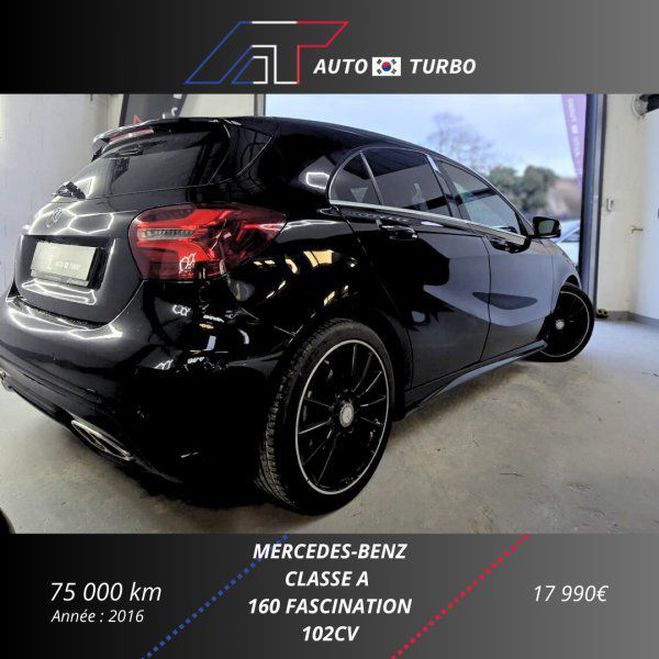 Mercedes Classe A 160 FASCINATION Noir de 2016