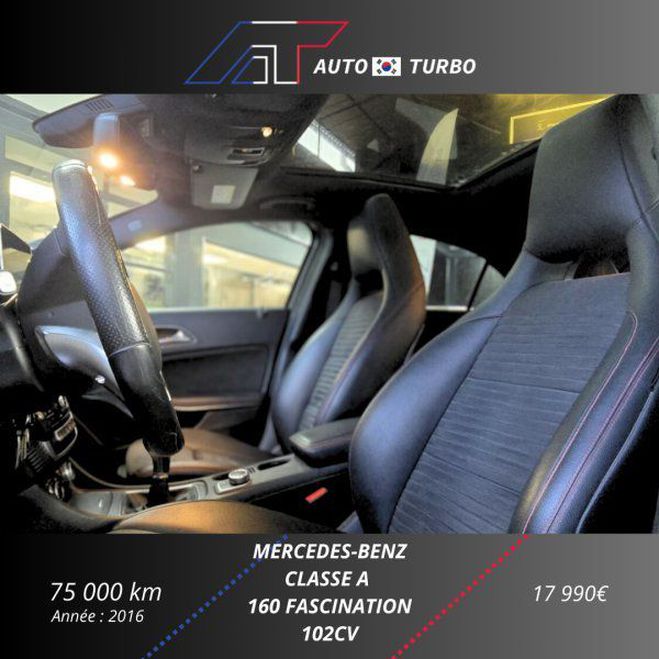 Mercedes Classe A 160 FASCINATION Noir de 2016