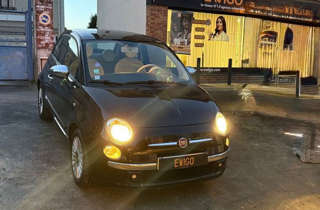 Fiat 500 1.2 70 lounge toit panoramique distribut Noir de 2013
