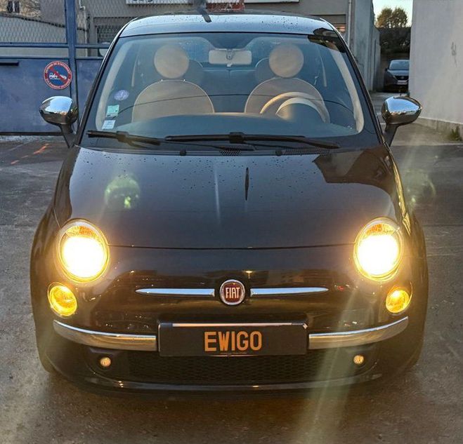 Fiat 500 1.2 70 lounge toit panoramique distribut Noir de 2013