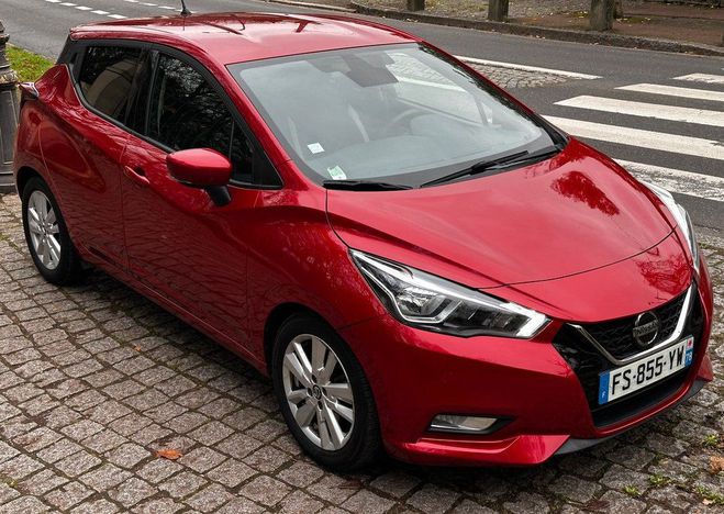 Nissan Micra v 1.0 ig-t 100 tekna xtronic camera carp Rouge de 2020
