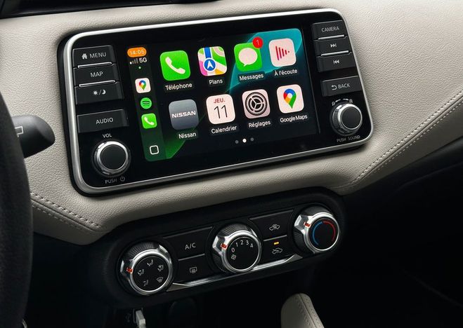 Nissan Micra v 1.0 ig-t 100 tekna xtronic camera carp Rouge de 2020