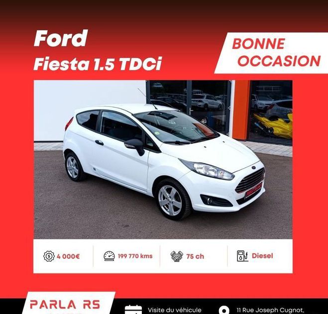 Ford Fiesta VI Phase 2 1.5 TDCi Trend Econetic Techn Blanc de 2013