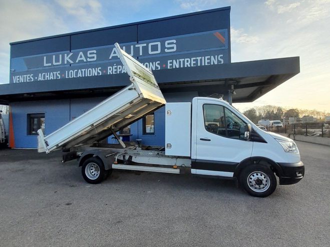 Ford Transit CHASSIS CABINE BENNE + COFFRE 170CV TREN Blanc de 2021