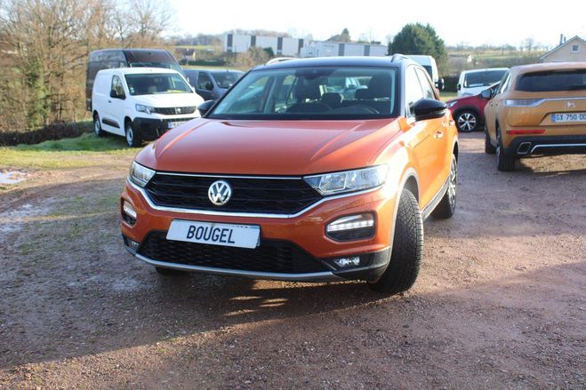 Cliquer pour voir la photo suivante Volkswagen T Roc TSI 115 CV LOUNGE GPS 3D CAMÉRA USB JA 1 Orange /toit Noir de 2020