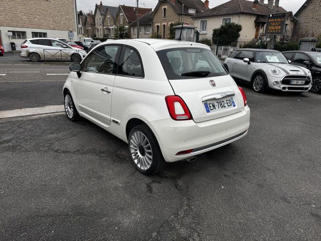 Fiat 500 1.2i - 69 Lounge Gps   toit panoramique  BLANC de 2016