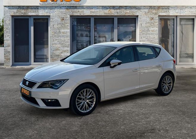 Seat Leon 1.2 tsi 110ch connect si�ges cuir-alcant Blanc de 2017