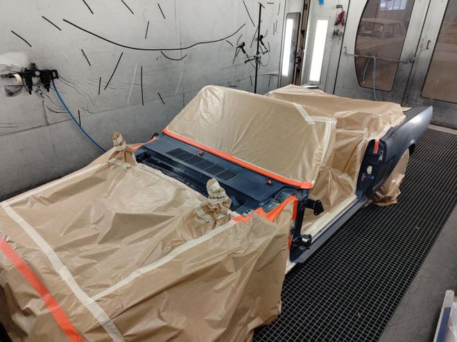 Ford Mustang cabriolet code C, peinture, capote et in BLEU de 1966