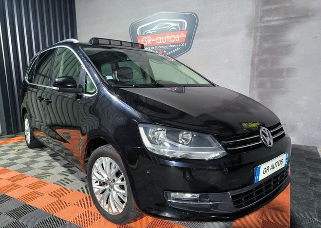Volkswagen Sharan 2l TDI 140cv 7 places highline 1ER MAIN  Noir de 2013